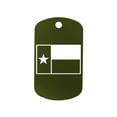 thumbnail image 1 of NDZ Performance Engraved Dog Tag Kit w/ 30" Chain & Silencer - ODG - Texas State Flag, 1 of 1