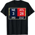 thumbnail image 1 of NE 3 ATL 28 Final Score Game Day Football Fan Graphic Tee Unisex T-Shirt up to size 5XL, 1 of 2