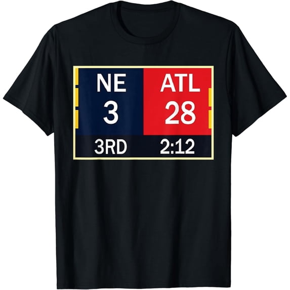 NE 3 ATL 28 Final T-shirt 2 Sides 1 Game mens t shirt,black,women,funny,misfits,men,journey,t-shirt