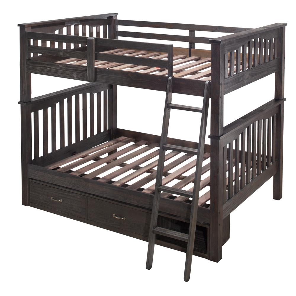 NE Kids Highlands Harper Full over Full Storage Bunk Bed in Espresso - image 1 of 6