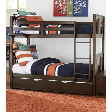 NE Kids Lake House Transitional Wood/Veneers Twin Loft Bed in Stone