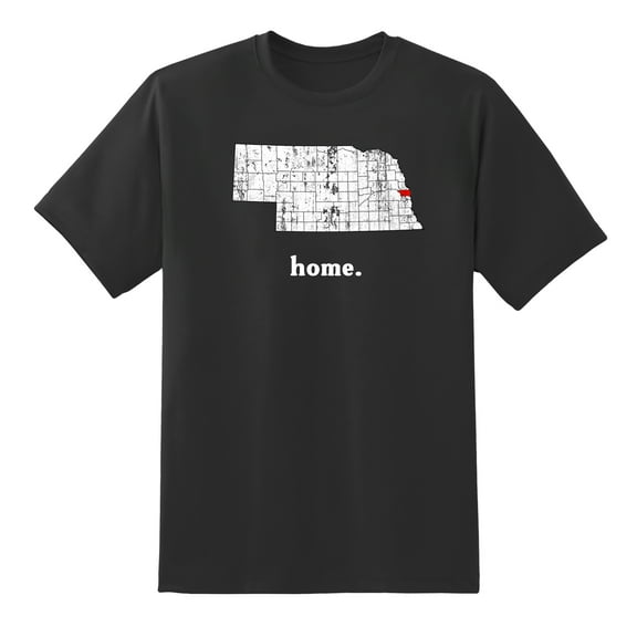 NE Map Nebraska Home State Love Nebraska Home Design Mens Graphic T Shirts for Men Women Black,S
