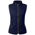 thumbnail image 1 of NE PEOPLE Women’s Quilted Vest – Lightweight Sleeveless Full Zip Up Casual Stand Collar Padding Gilet Jacket with Pockets NEWV40 Navy L, 1 of 8