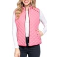 thumbnail image 1 of NE PEOPLE Women’s Quilted Vest – Lightweight Sleeveless Full Zip Up Casual Stand Collar Padding Gilet Jacket with Pockets NEWV40 New Pink M, 1 of 7