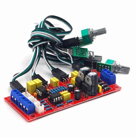 NE5532 Audio Preamplifier  Treble Sound Tone Control Board with Extension Cord 20cm for Diy Amplifier