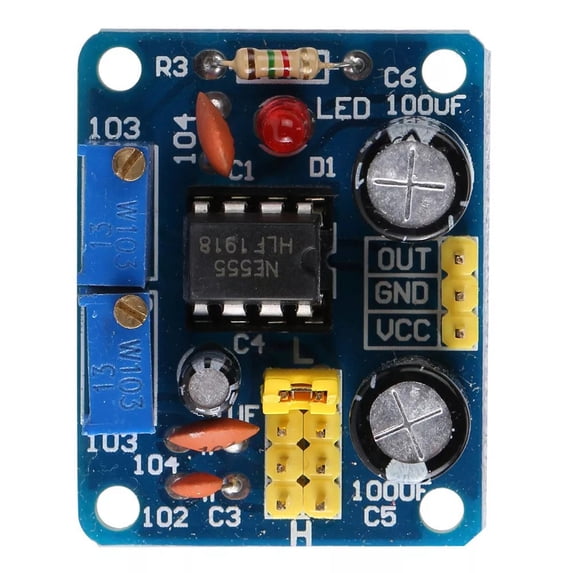 NE555 Pulse Frequency Generator Module for Electronics Projects