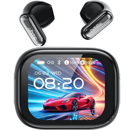 NE68 Touch Screen Wireless Earbuds Bluetooth 6.0 with Mic Clear AI Translator Earbuds, 48H IPX5 Waterproof Headphones, Sport Headset for Android IOS