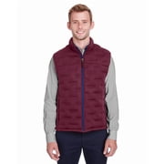 NE709 North End Pioneer Hybrid Mens Vest Burgundy/Burg Heather/Olympic Blue M