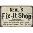 thumbnail image 1 of NEAL'S Fix-It Shop Sign Grandpa Dad Wall Décor Gift 12x18 Metal 112180006340, 1 of 1