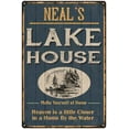 thumbnail image 1 of NEAL'S Lake House Blue Cabin Home Decor 16 x 24 Matte Finish Metal 116240038333, 1 of 1
