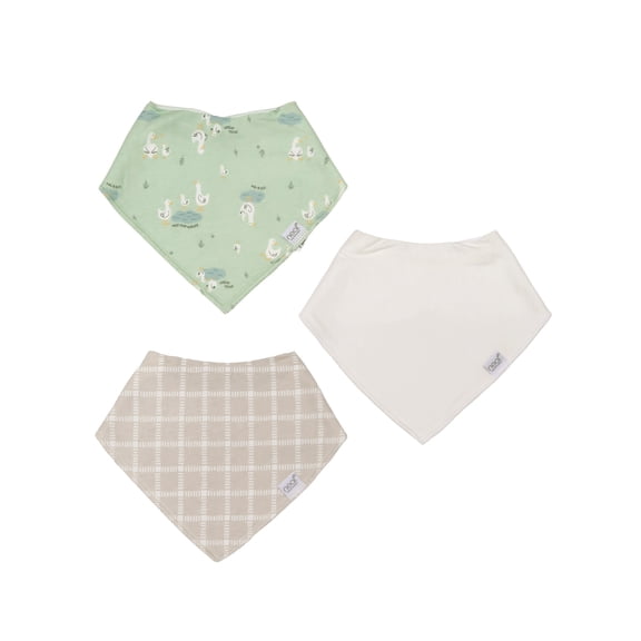 Neat Solutions 3 Pack Neutral Bandana Bibs for Babies