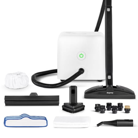 dupray neat 17-piece steam cleaner for floors cars upholstery