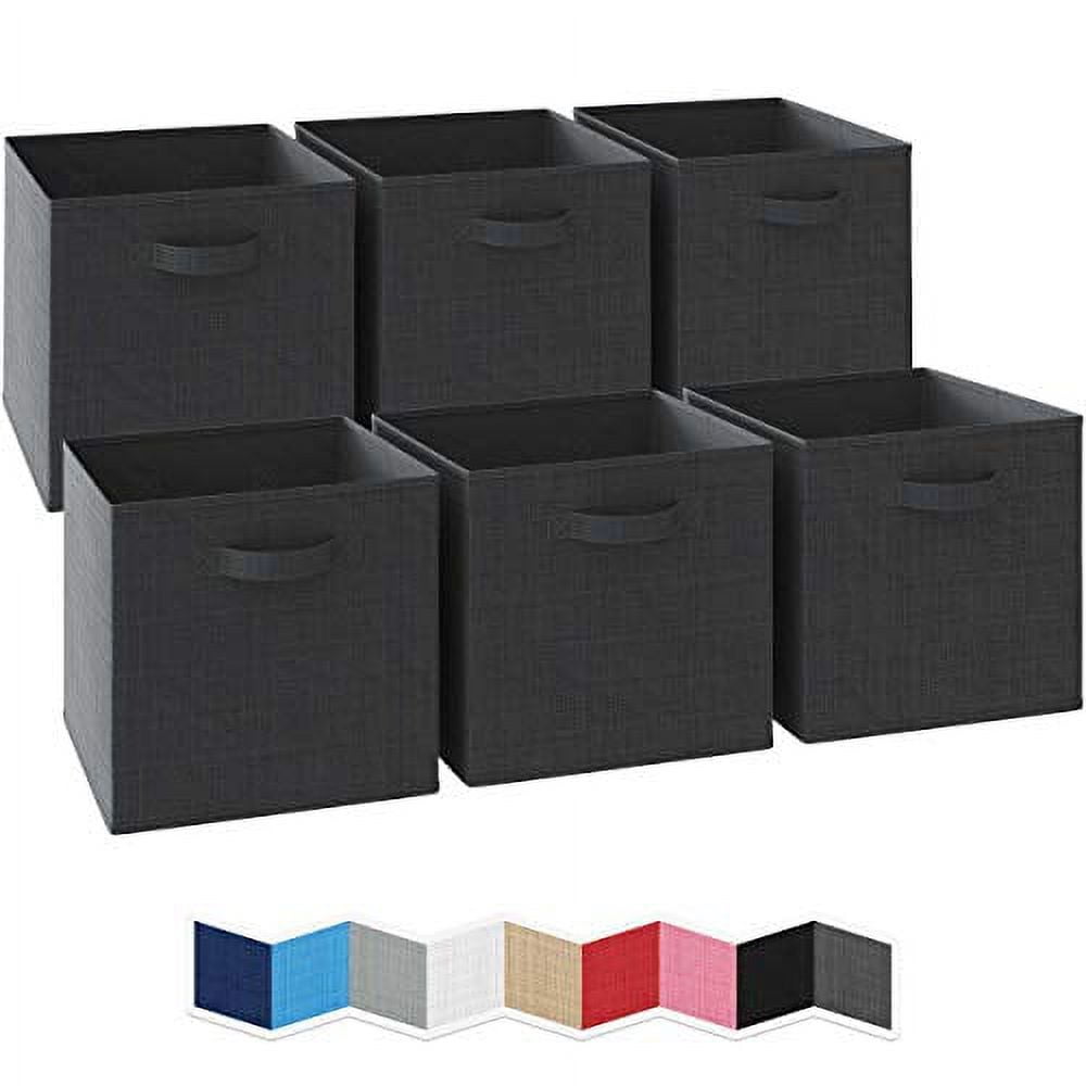 NEATERIZE 13x13 Large Storage Cubes Set of 6 Storage Bins. Features Dual Handles Cube