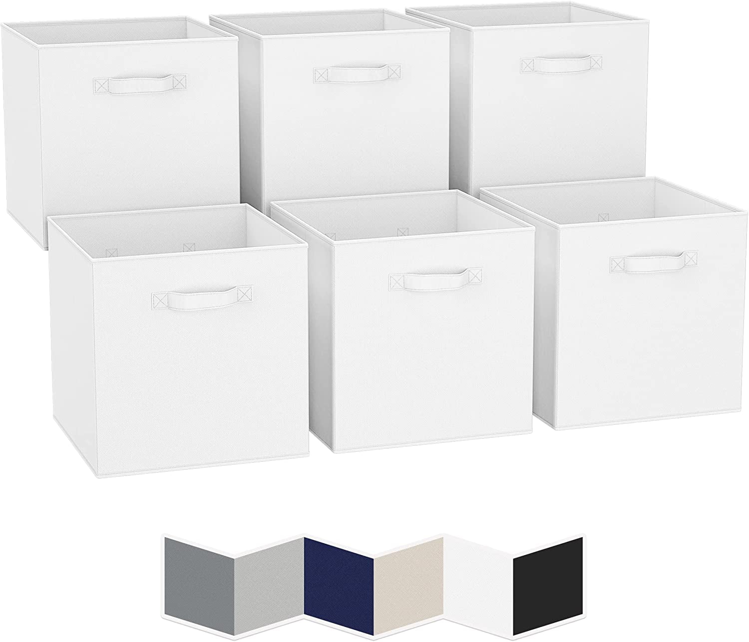 NEATERIZE 13x13 Large Storage Cubes (Set of 6). Fabric Storage Bins