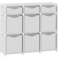 thumbnail image 1 of NEATERIZE 9 Cube Organizer | Set of Storage Cubes Included | DIY Cubby Organizer Bins | Cube Shelves ladder Storage Unit shelf | Closet Organizer for Bedroom, Playroom, Livingroom, Office (White-Grey), 1 of 9