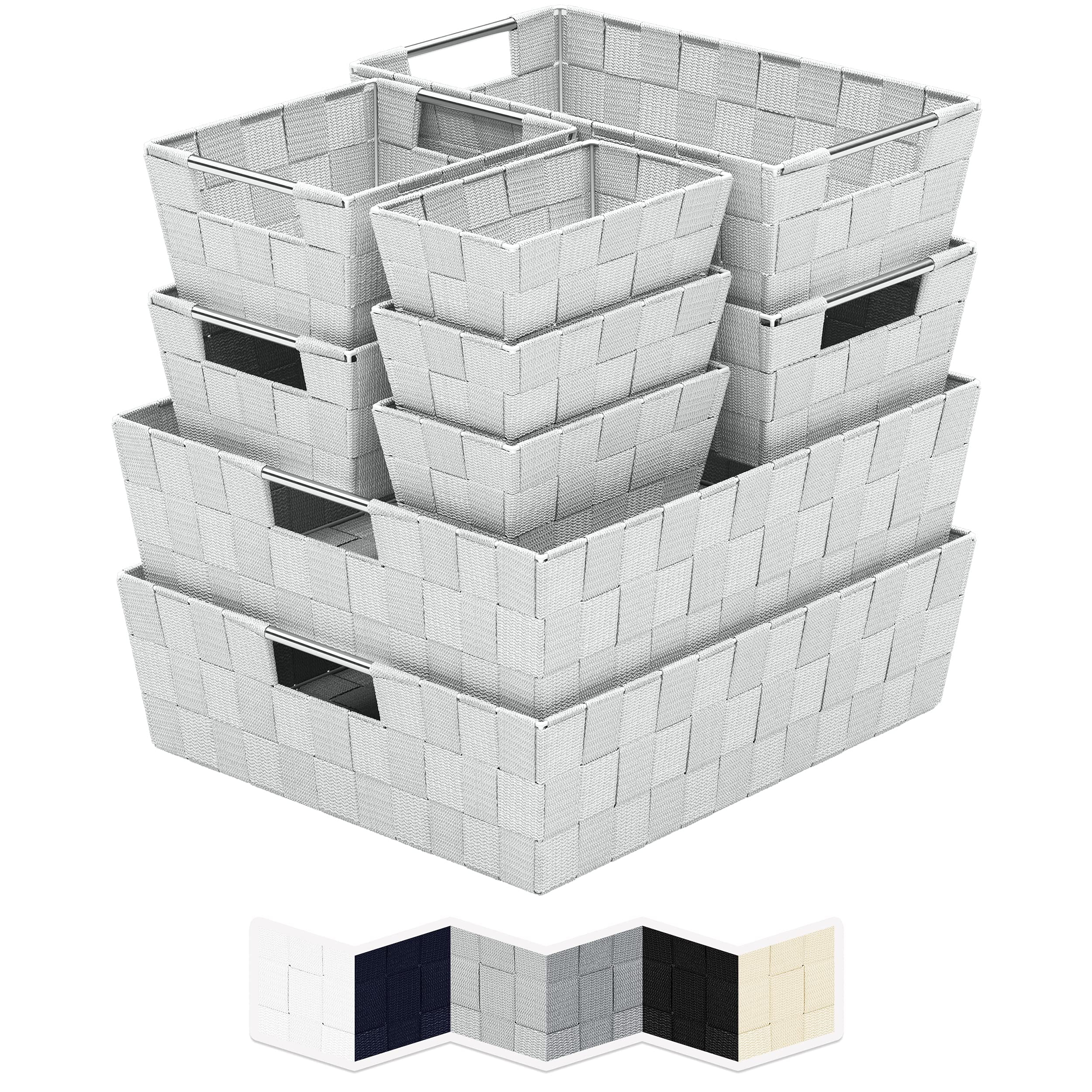 https://i5.walmartimages.com/seo/NEATERIZE-Woven-Storage-Baskets-Organizing-Set-9-Fabric-Empty-Organizer-Bins-Handles-Bin-Organization-Linen-Closet-Shelves-Basket-Gifts-Grey_da315c61-3e88-4605-b561-2f495234e532.25a26e695e5e73b89abef4d8671cbe32.jpeg