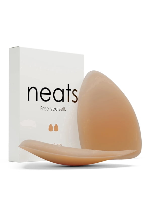 Triangle Silicone Adhesive Nipple Covers - 1 Pair (Almond) - S/M