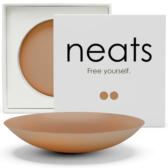 NEATS Adhesive Silicone Round Nipple Covers - 1 Pair (Almond) - S/M