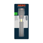NEBO Franklin Slide 500 Lumen COB LED Gray Rechargeable Handheld Flashlight and Work Light