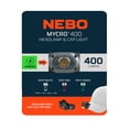 thumbnail image 1 of NEBO Mycro 400 Lumen LED Black Rechargeable Headlamp and Cap Light, 1 of 10