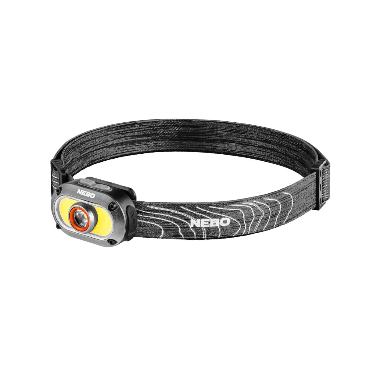 NEBO Mycro 550+ Headlamp, Bright Spot Light for Camping, Hiking, Caving, Fishing with Adjustable Head Strap and Cap Clip, IPX4 Water Resistant, Gray
