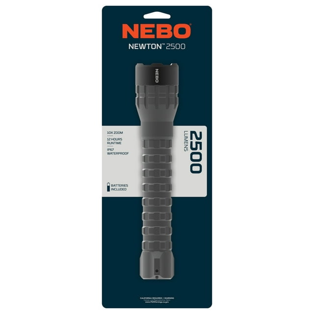 NEBO Newton 2500 Lumen LED Gray Handheld Flashlight AA Battery