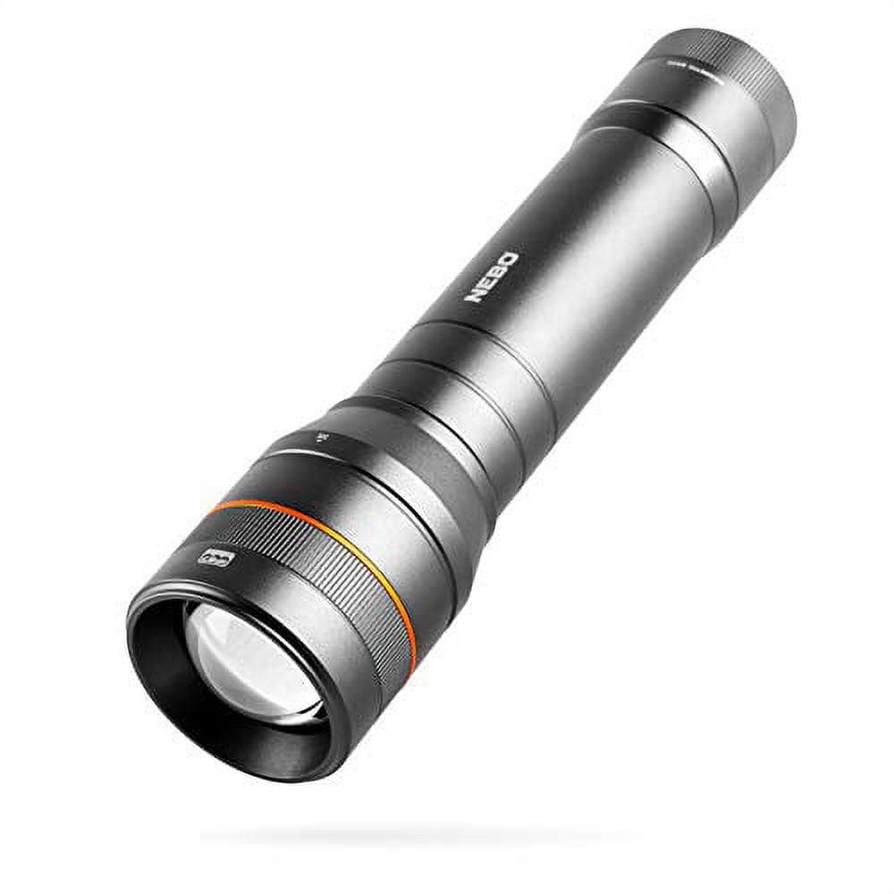 NEBO Newton Waterproof Flashlight | AA Battery | Storm Gray | 500-1500 Lumens | Weight: [1.41]
