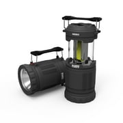 NEBO Poppy 300 Lumen Gray Lantern & 150 Lumen Spotlight, Battery Operated