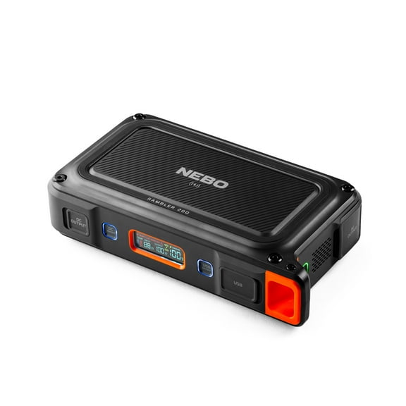 NEBO Rambler 200 Portable Power Station, Powerful, Handheld, Versatile, Rugged Power Station for Life's Adventures in a Fast-Paced Digital World