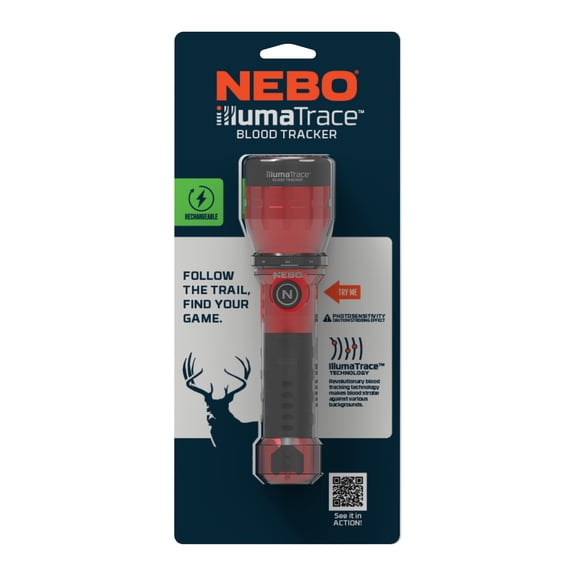 NEBO illumaTrace Blood Tracker 170 lm (Lumen) LED Gray Rechargeable Handheld Flashlight
