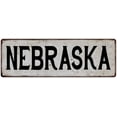 thumbnail image 1 of NEBRASKA Vintage Look Rustic Metal 8x24 Sign City State 108240041162, 1 of 1