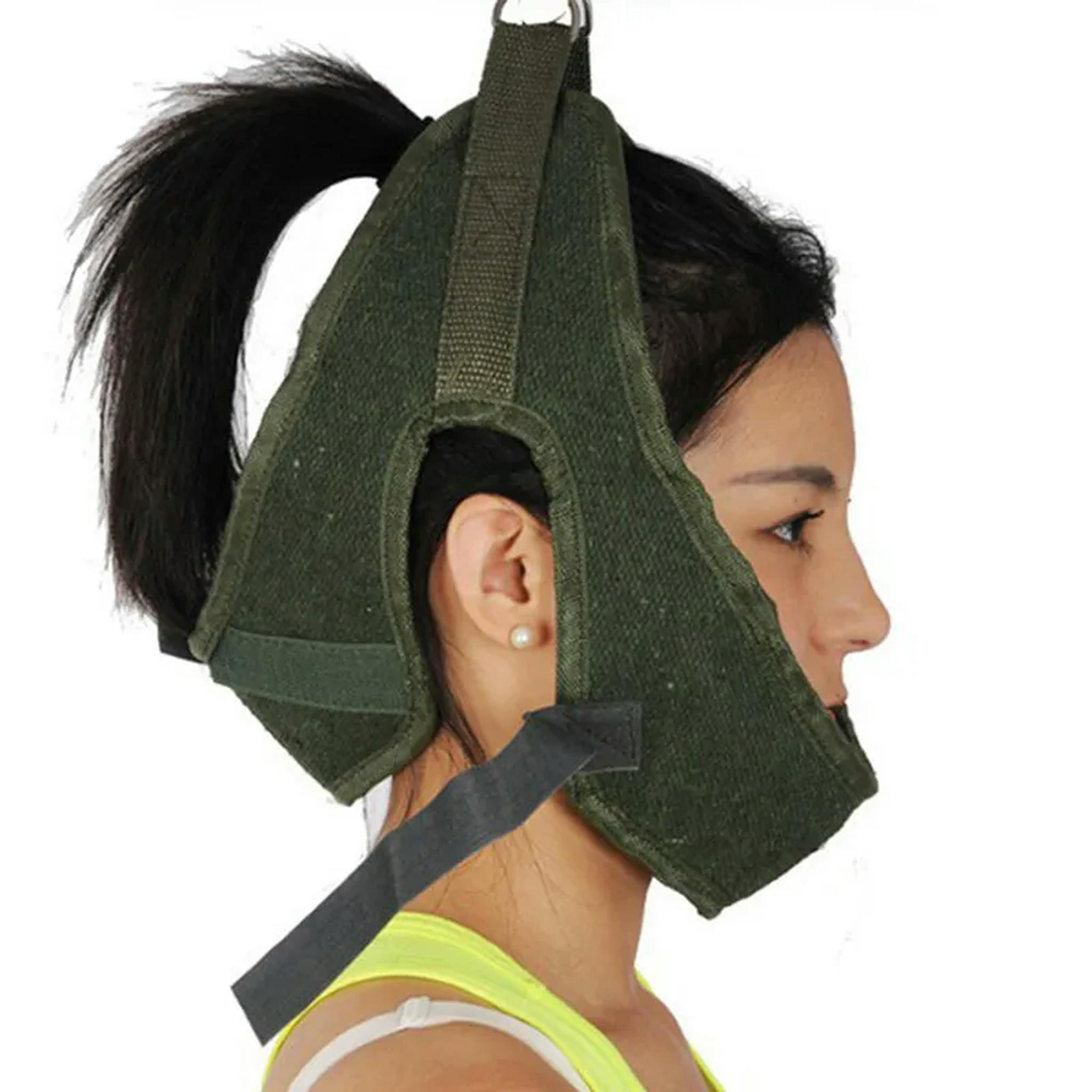 NEBULOUSTRANCE Cervical Traction Belt Neck Stretcher Band Vertebrae ...