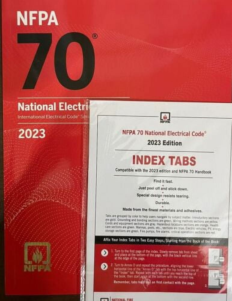 NEC 2023 Edition Code Book National Electrical Code AND INDEX TAB USA ITEMS, New