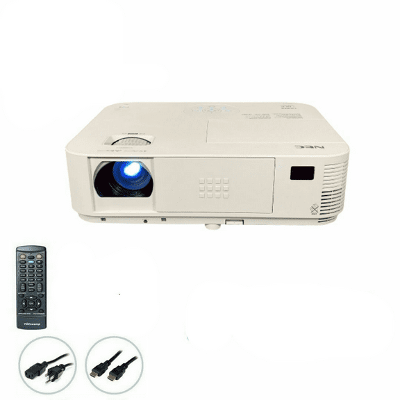 Pre-Owned NEC NP-M322X 1080p DLP Projector Portable 3200 ANSI Office HD HDMI w/ Accessories Bundle