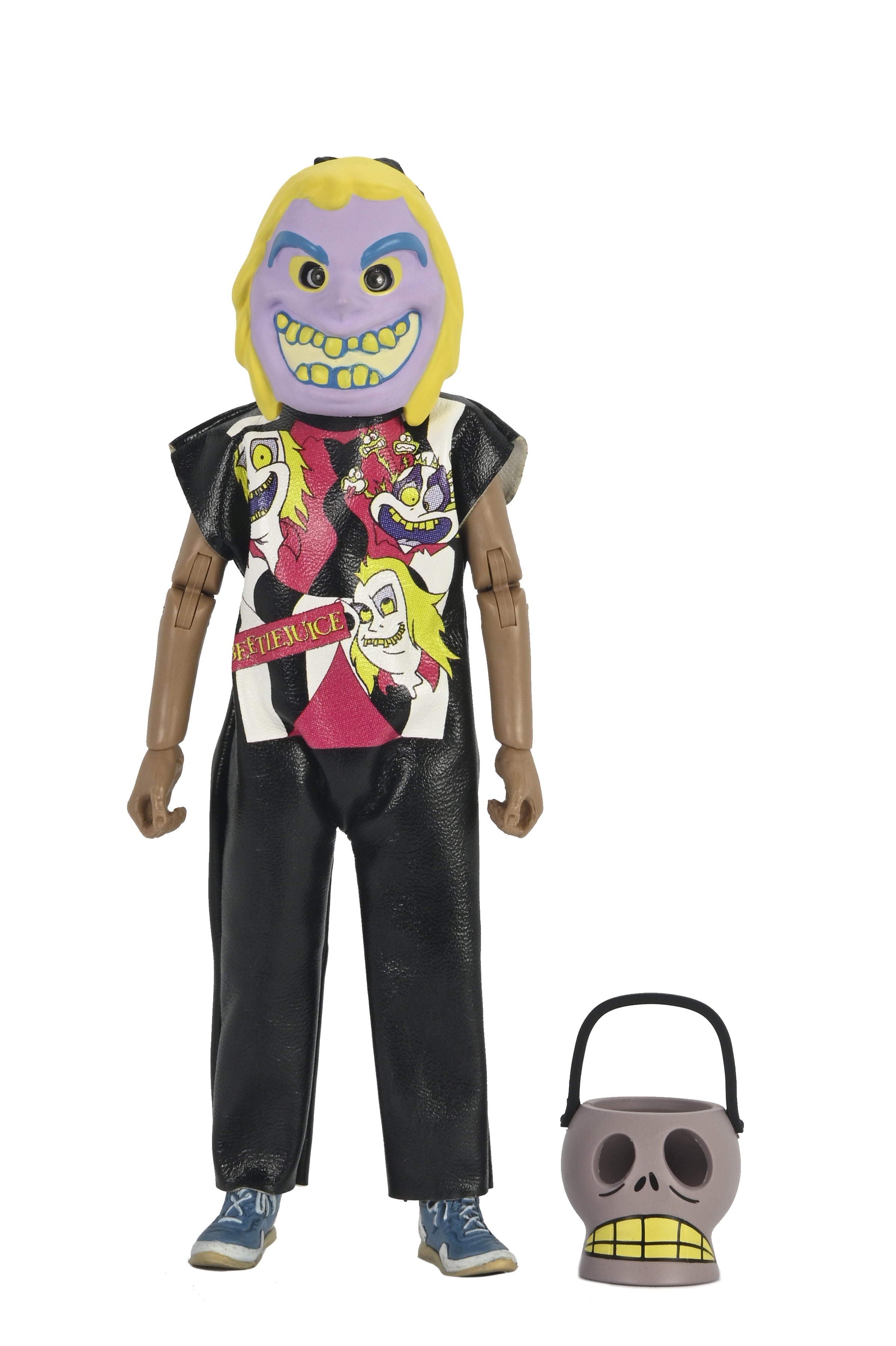 NECA Beetlejuice Animated Series: Ben Cooper Beetlejuice Clothed Figure with Skull Bucket (6")