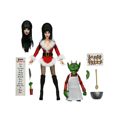 NECA - Elvira 8” Clothed Action Figure Very Scary Xmas Elvira
