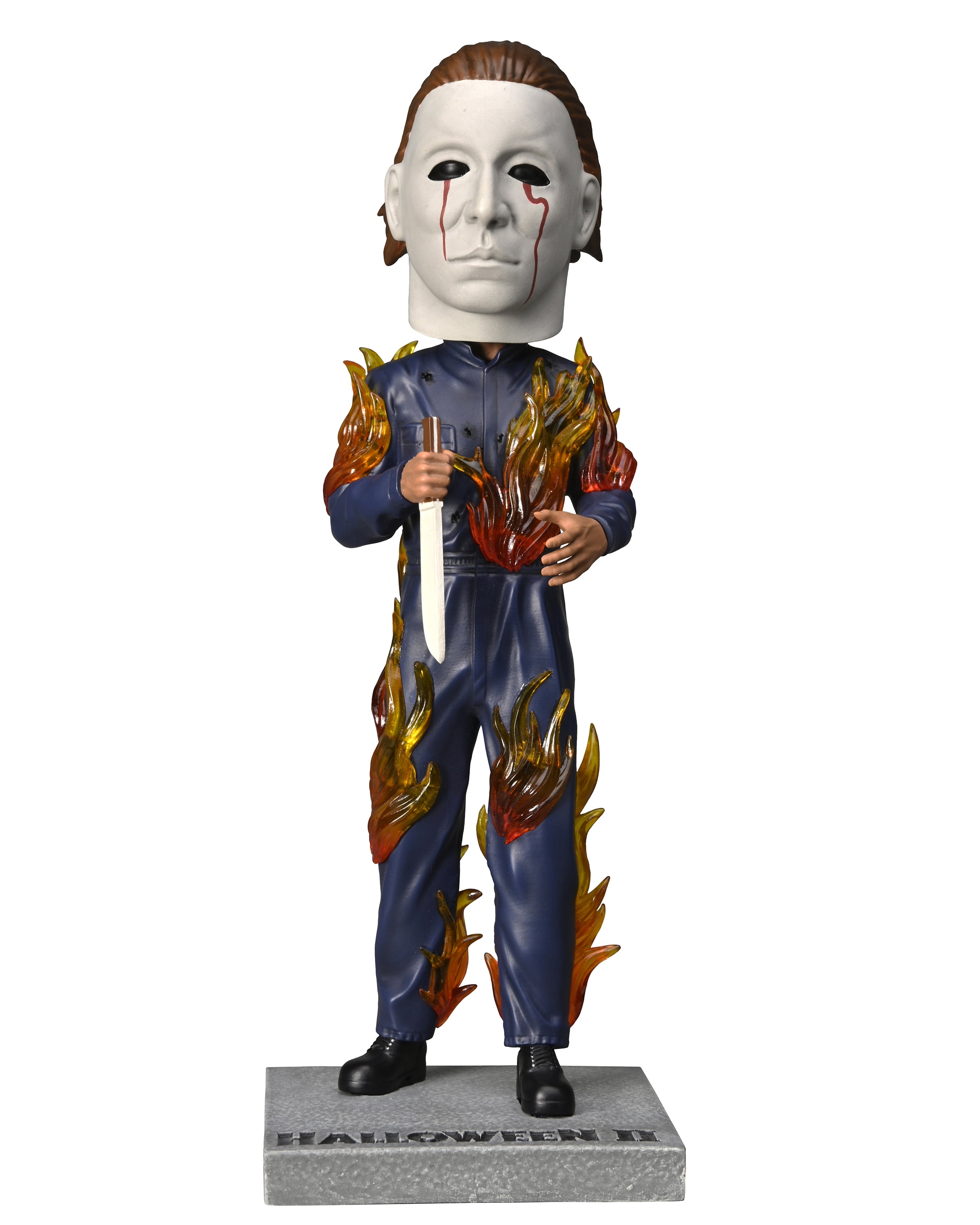 NECA Halloween 2 Michael Myers On Fire Head Knocker 8 Action