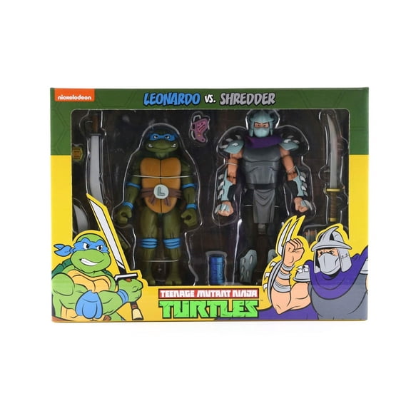 NECA Leonardo vs Shredder Action Figure 2-Pack Teenage Mutant Ninja Turtles Cartoon Version TMNT