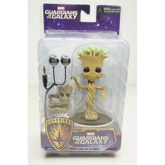 NECA Marvel Dancing Groot Vinyl Figure Scaler LIMITED EDITION NEW EAR BUDS