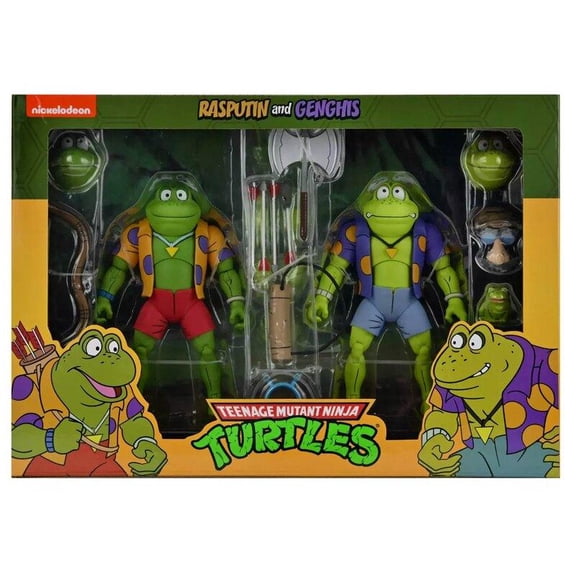 Teenage Mutant Ninja Turtles Genghis & Rasputin Frog Figure Set 2021 NECA 54173