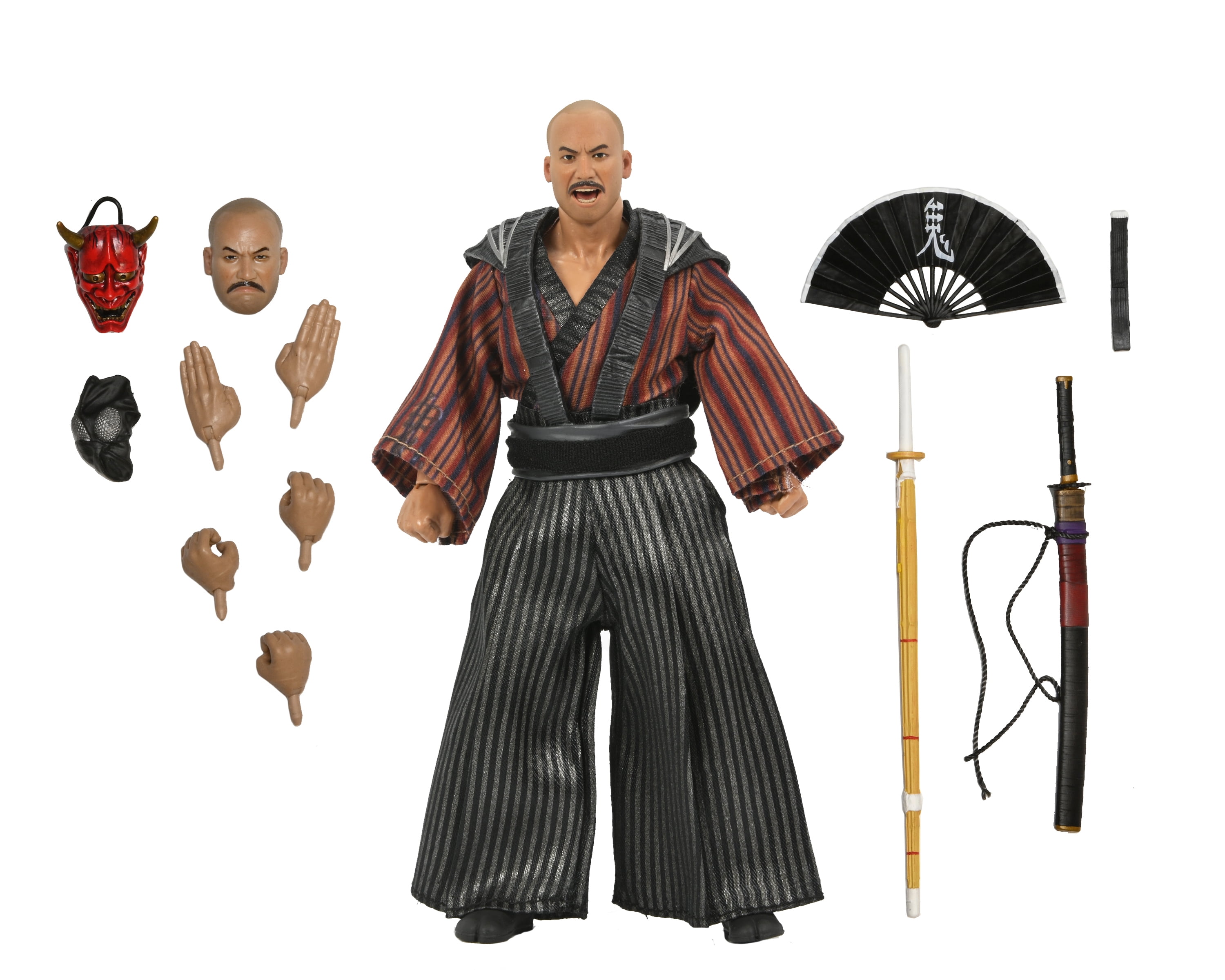 NECA Teenage Mutant Ninja Turtles (1990 Movie): Tatsu Ultimate Action Figure with Interchangeable Heads and Extra Hands (7")
