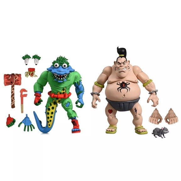 TMNT Tattoo and Wyrm NECA Cartoon 2-Pack 7-Inch Action Figures