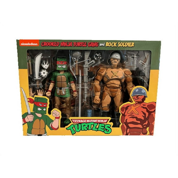 NECA Teenage Mutant Ninja Turtles Crooked Ninja Turtle Gang & Rock Soldier