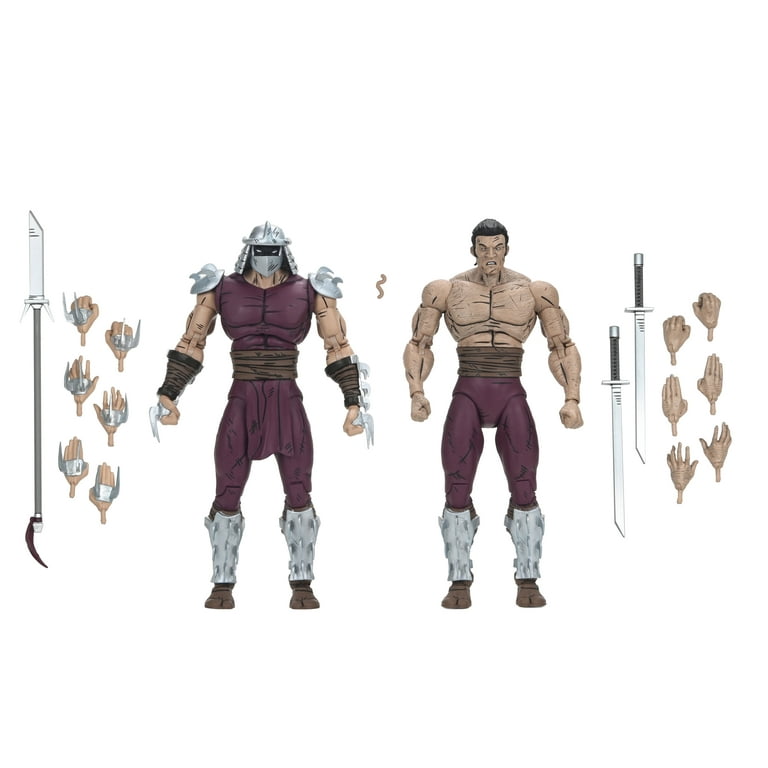 特撮 Neca - Figurine TMNT - 2-Pack Leonardo &amp; Shredder 18cm - 0634482540770 Leonardo vs Shredder Cartoon 2-Pack Teenage Mutant Ninja