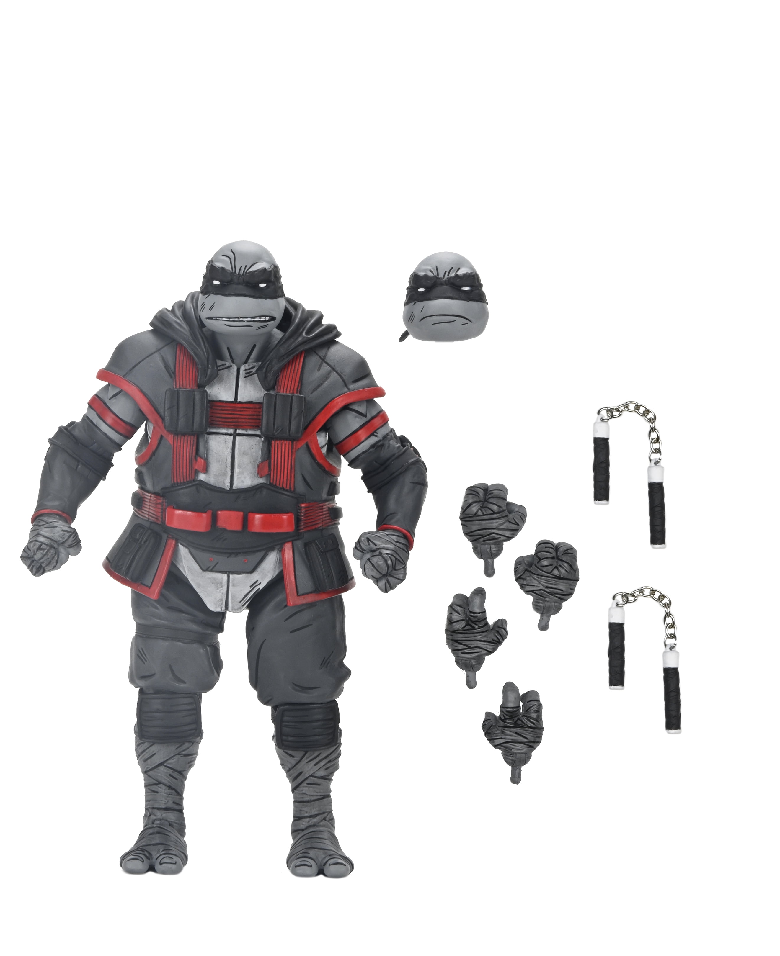NECA Teenage Mutant Ninja Turtles: The Last Ronin - The Lost Years Michelangelo Action Figure with Interchangeable Heads and Hands (7")