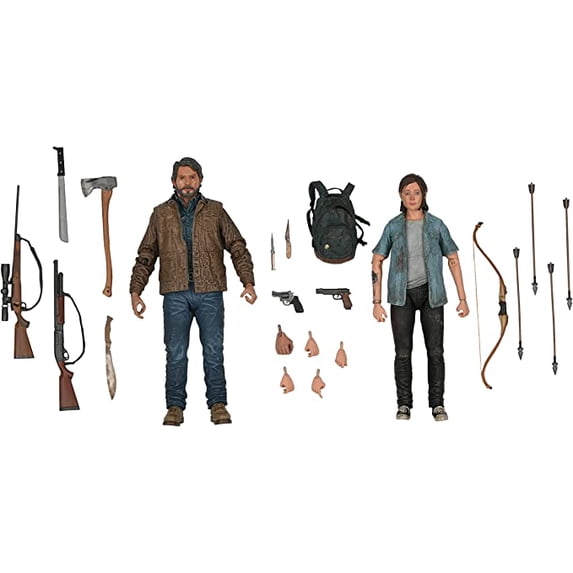 NECA - The Last of US 2 Pack of Two 7” Scale Action Figures – Ultimate 2 Pack Joel & Ellie