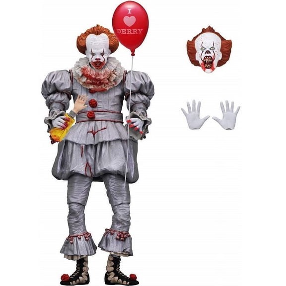 NECA Toys IT Pennywise 2017 Movie Bloody Action Figure Set, 4 Pieces