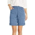 thumbnail image 1 of NECHOLOGY Black Leather Shorts Women's Plus Size Flex-to-go Mid-Rise Cargo Bermuda Short Blue X-Large, 1 of 3