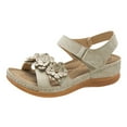 thumbnail image 1 of NECHOLOGY Earth Spirit Womens Sandals Beach Flowers Women Summer Fashion Breathable Womens Wedge Sandals Size 10 Beige 8, 1 of 5