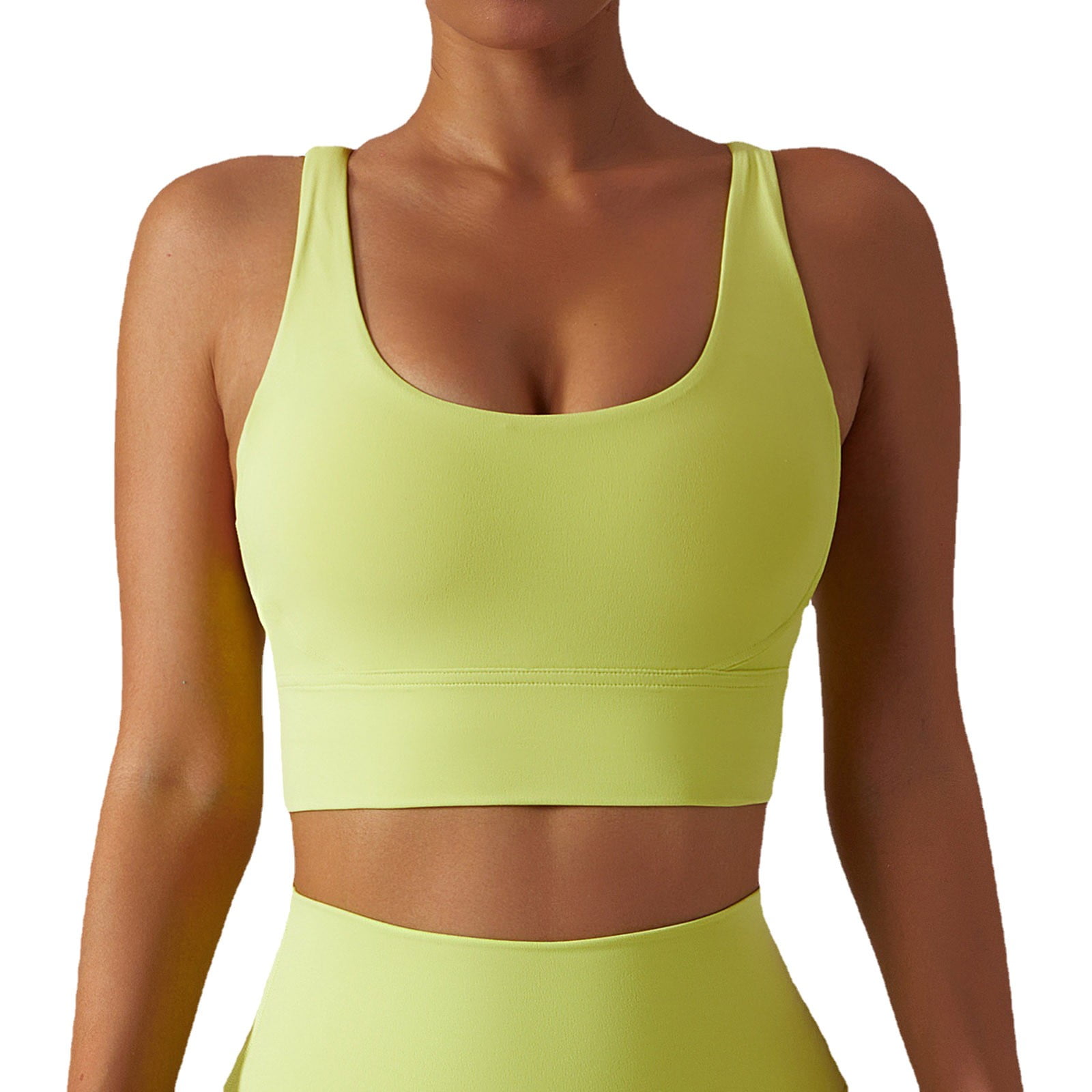 Nanoedge Women's Light Support Seamless Sport Bra Wireless Yoga Bralette  Top (28 Till 34) Padded Bra Pack of 1 (Green)
